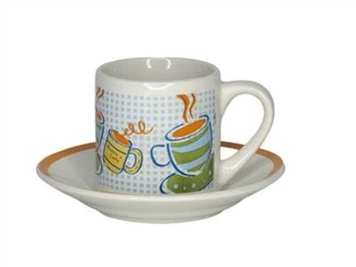 Set de tasses i plats de cafè de ceràmica